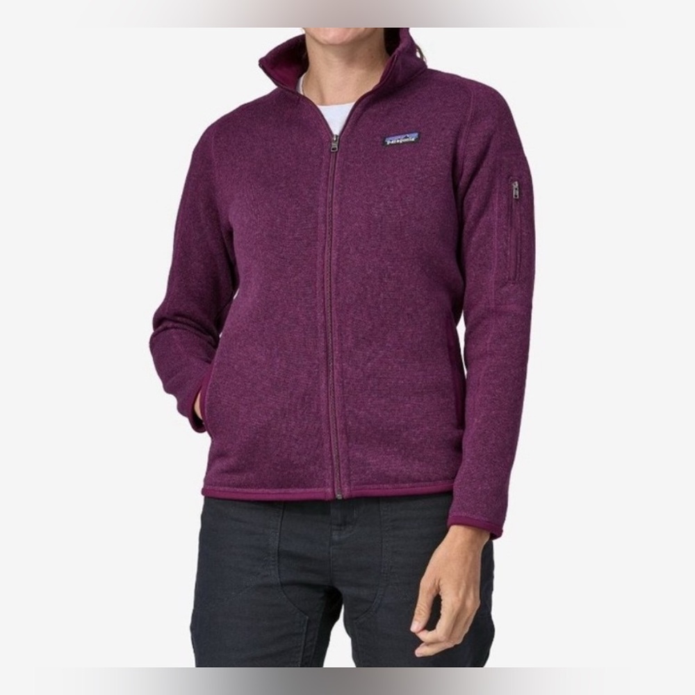 Patagonia Jacket Womens M Purple Full Zip Better Sweater Fleece Heather